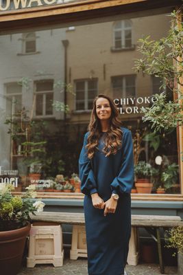 SC Blouse Sweater Dress Indigo Blue