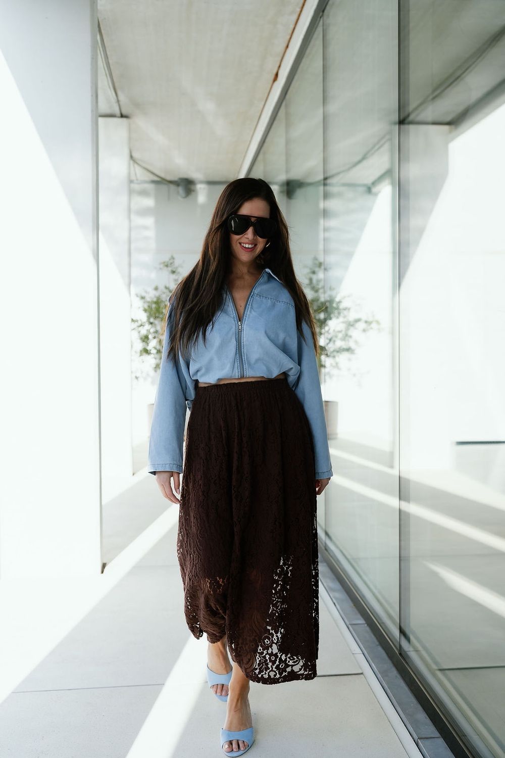 Bomber Jeans Jacket Lightblue