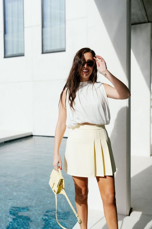 Kiara Mini Skort Pastel Yellow