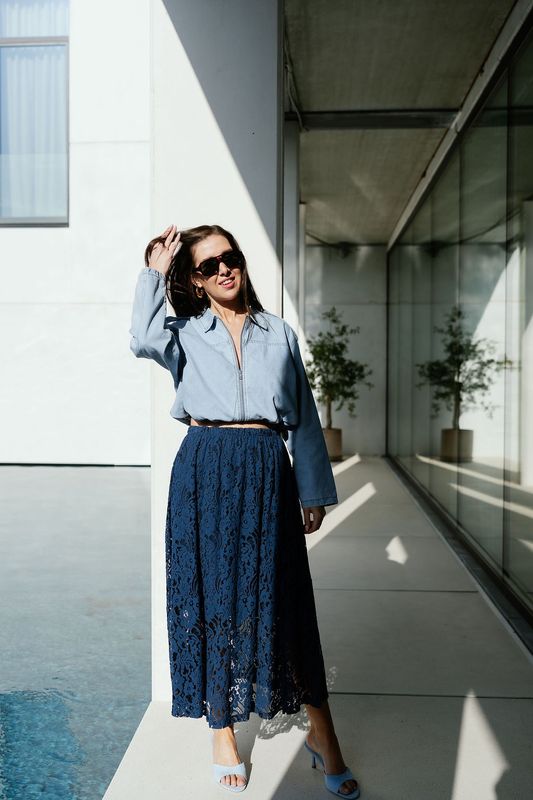 Skirt Lace Mila Navy