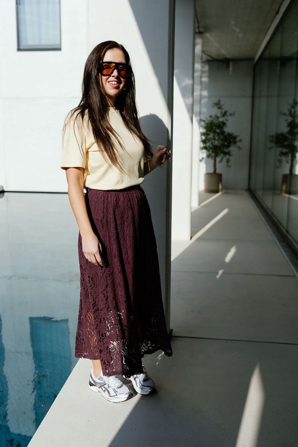 Skirt Lace Mila Burgundy