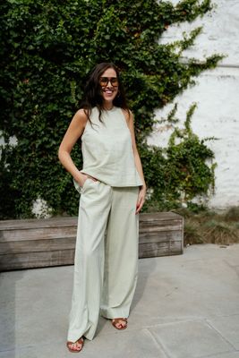 Wide Linen Pant Luisa Mint