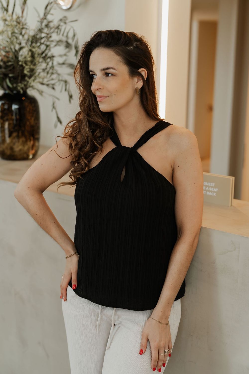 SC Halterneck Top Black