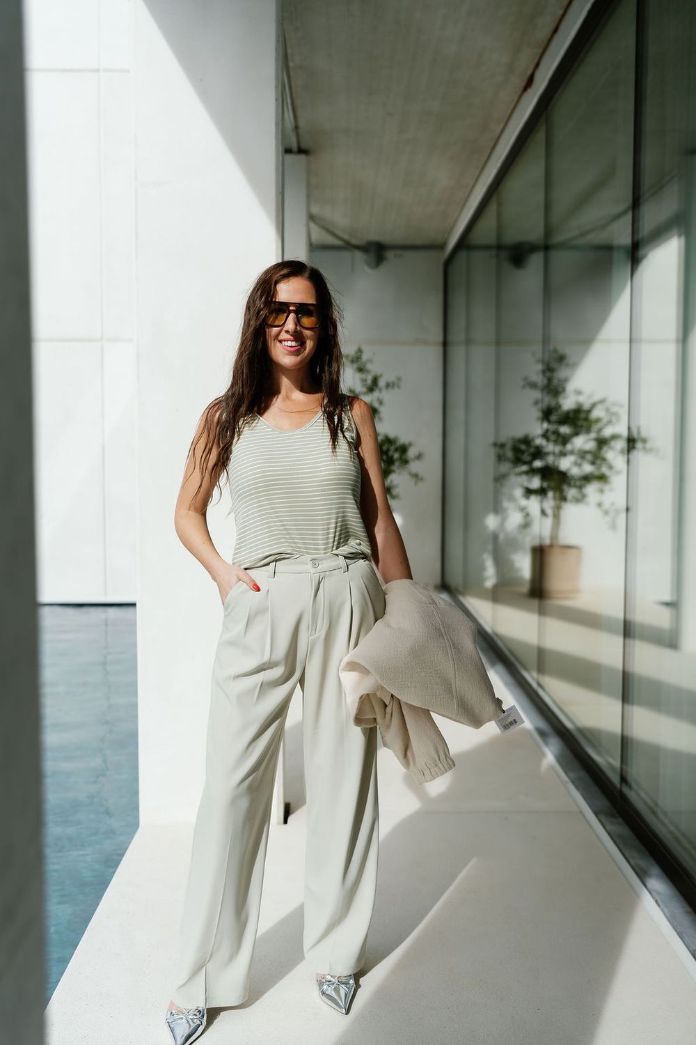 Top Stripes Pastel Green