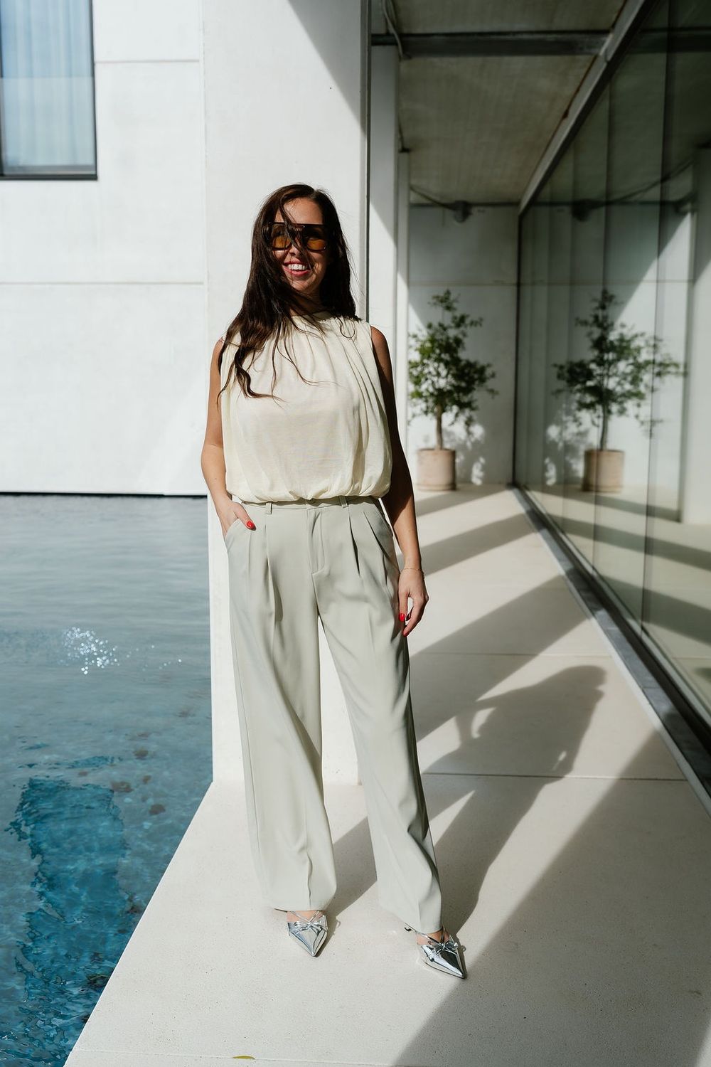 Pants Siska Pastel Green