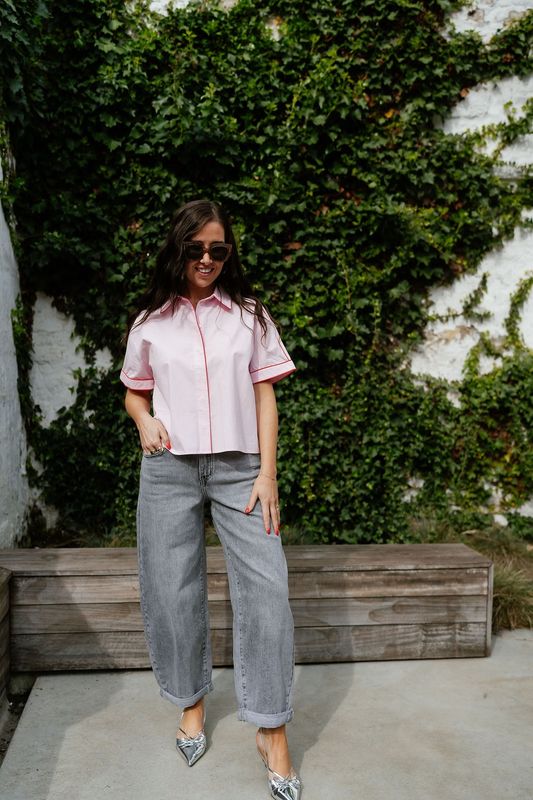 Piping Shirt Lee Pink Lady