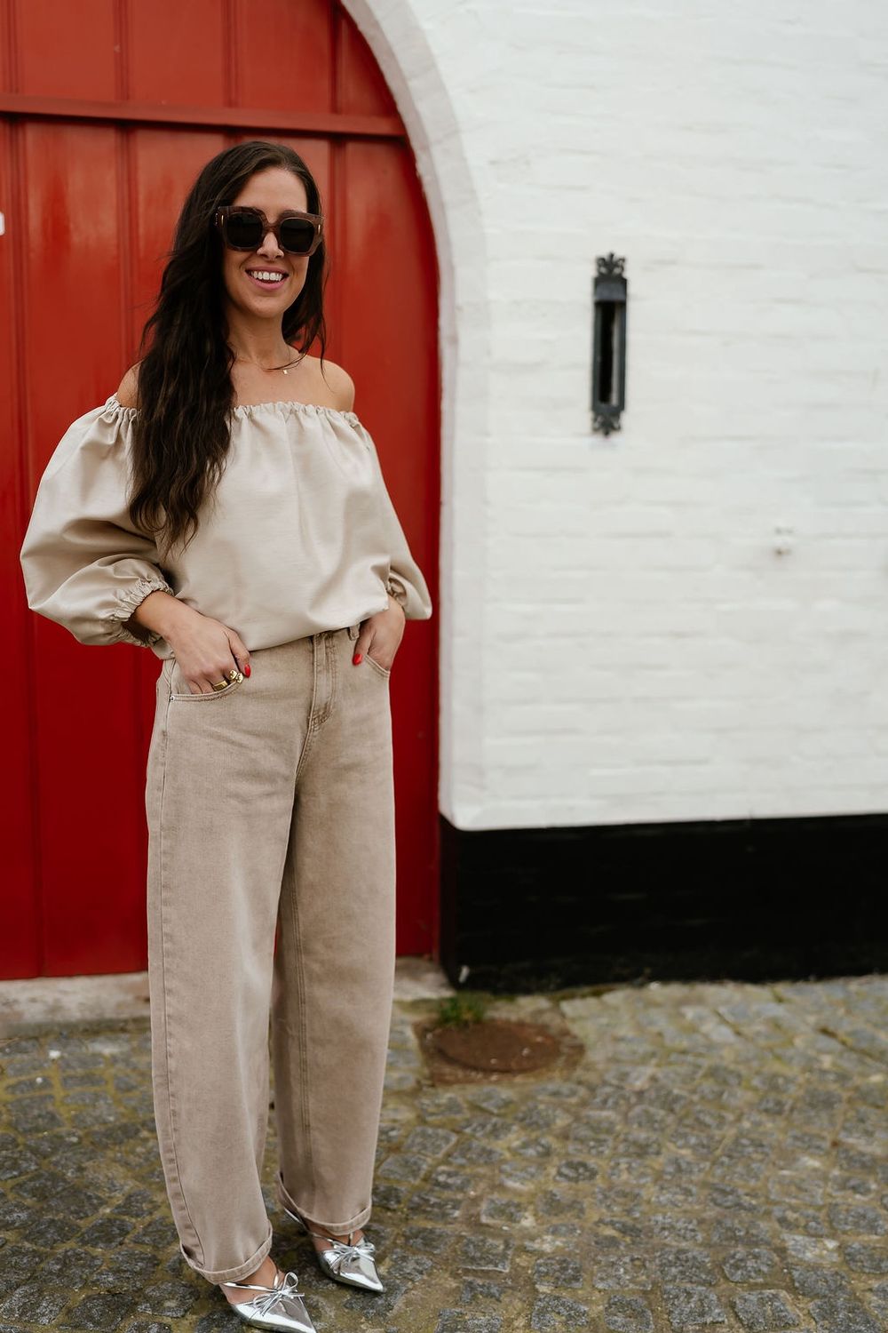 Off Shoulder Top Chloé Champagne