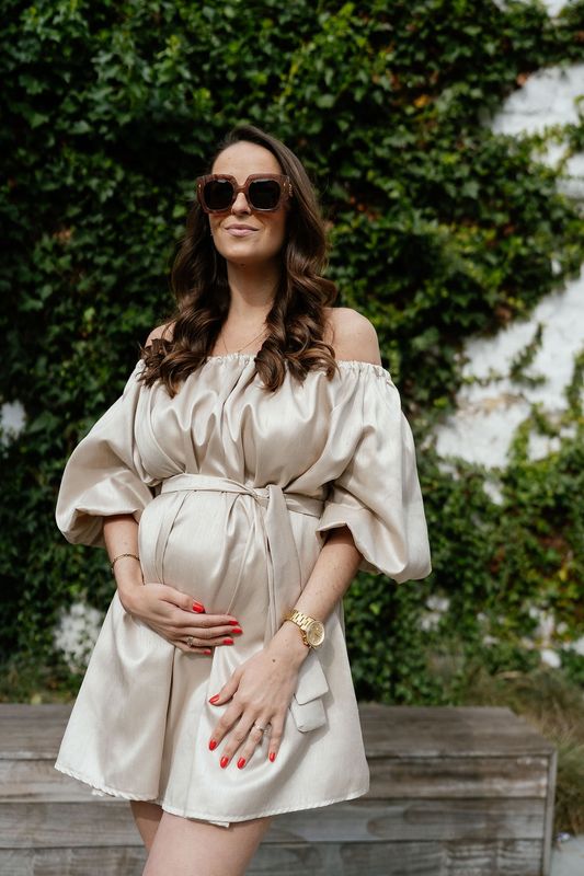 Off Shoulder Dress Chloé Champagne