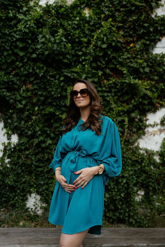 Nomi Short Dress Dark Aqua