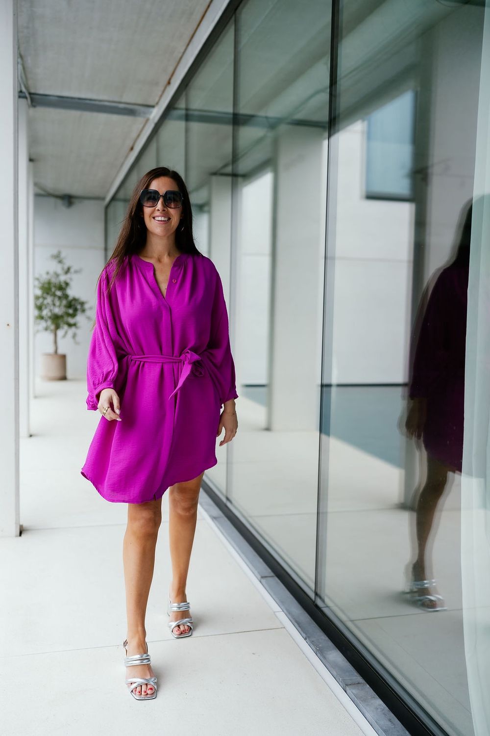 Nomi Short Dress Berry