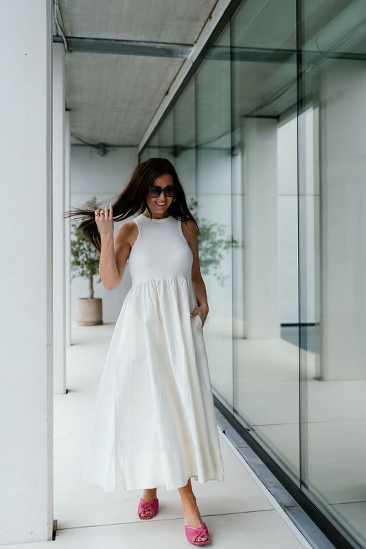 Long Dress Miri Star White