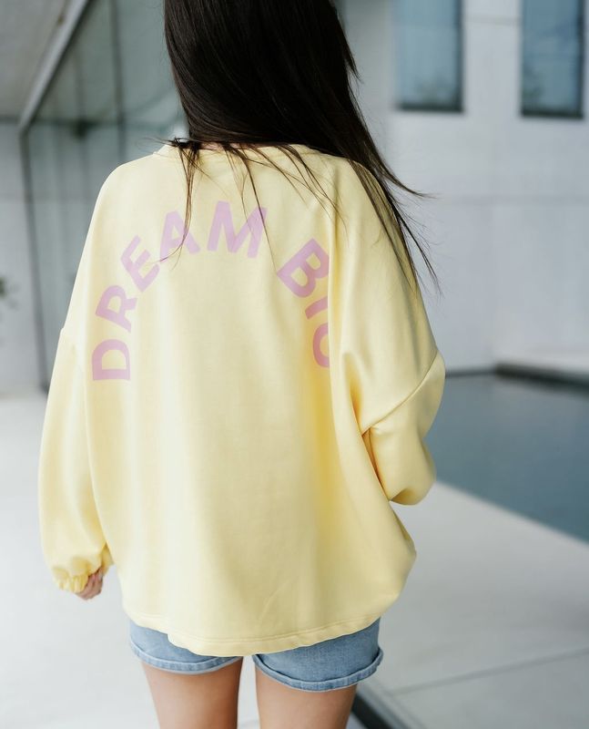Dream Big Sweater Yellowpink