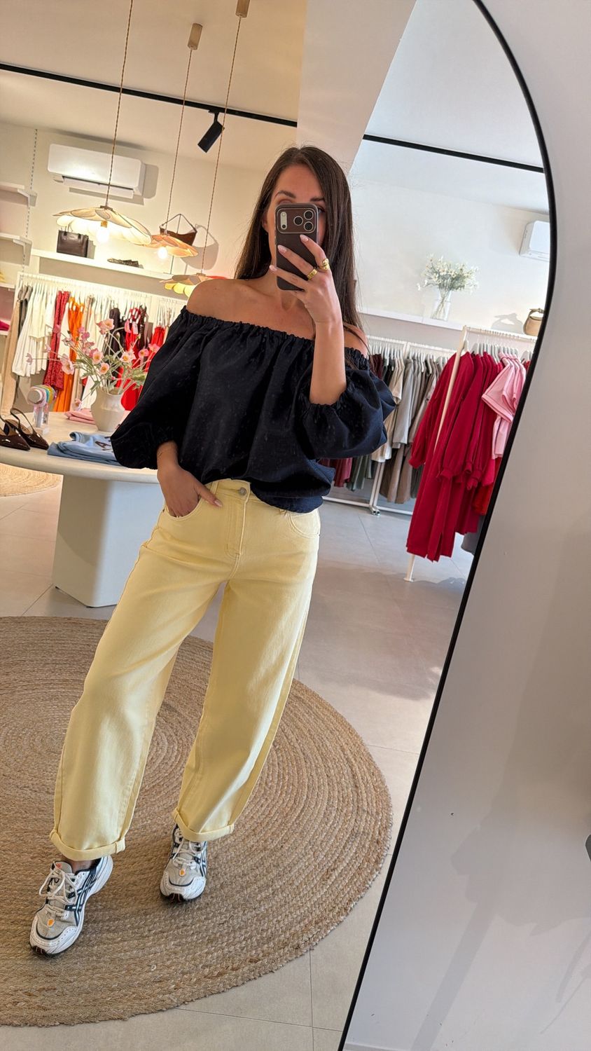 Barrel Jeans Pastel Yellow