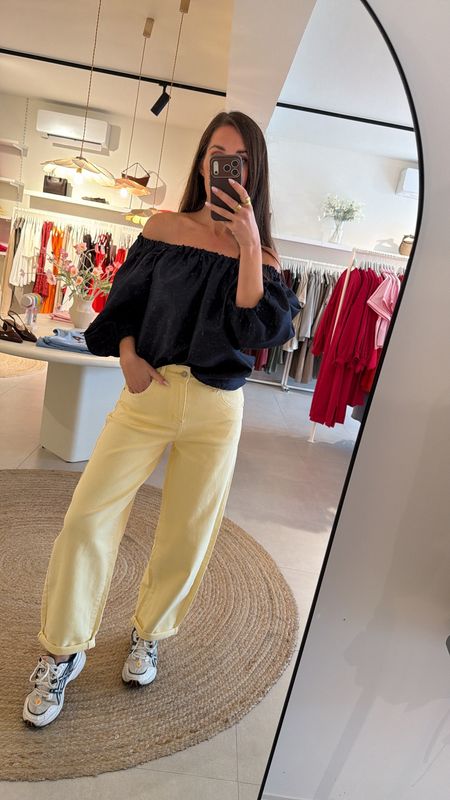 Barrel Jeans Pastel Yellow