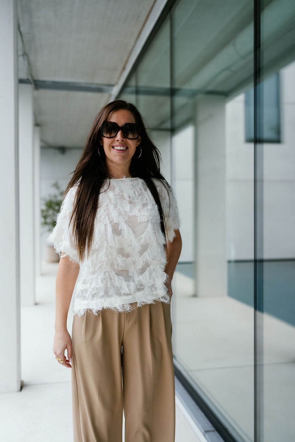 Boat Neck Top Myline Egret