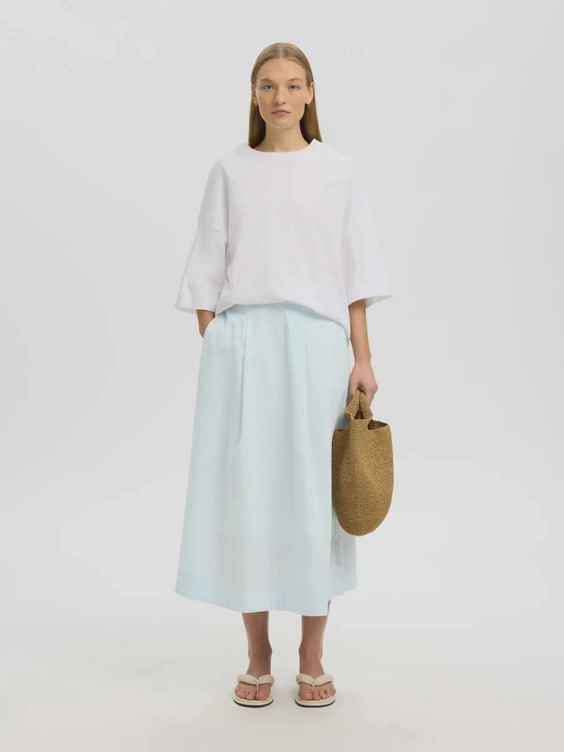 Midi Skirt Hannah Cashmere Blue Stripes