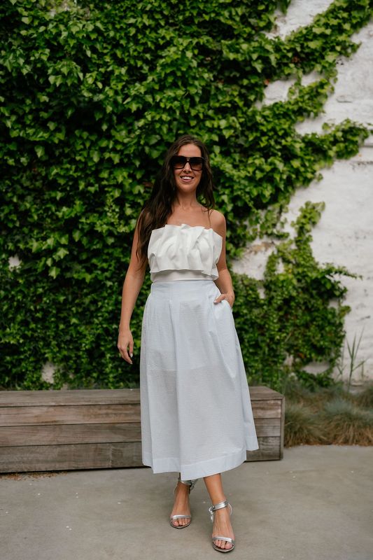 Midi Skirt Hannah Cashmere Blue Stripes