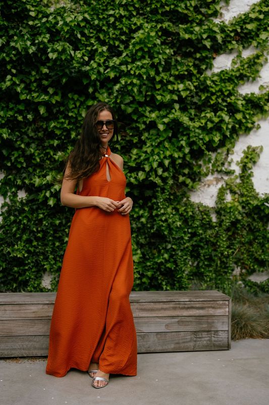 Halterneck Dress Lisa Potters Clay