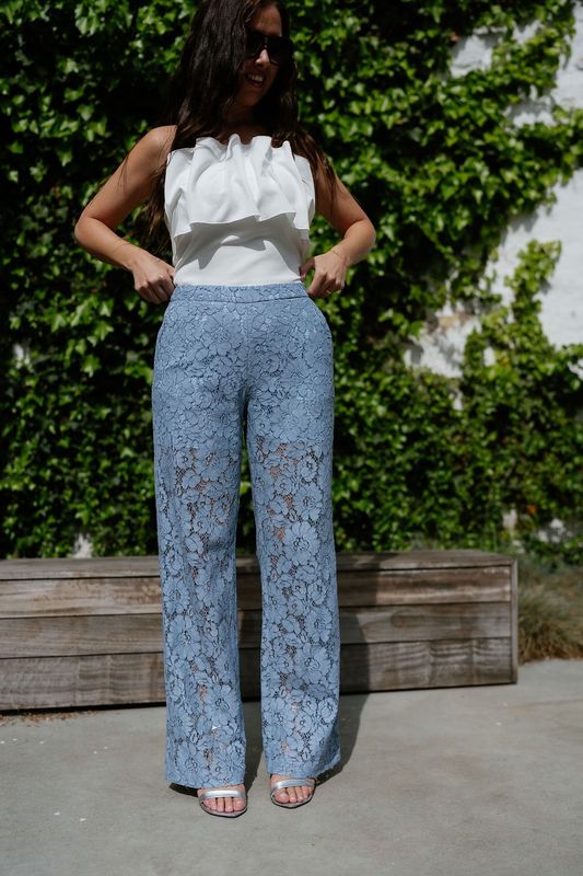 Lace Pants Cashmere Blue