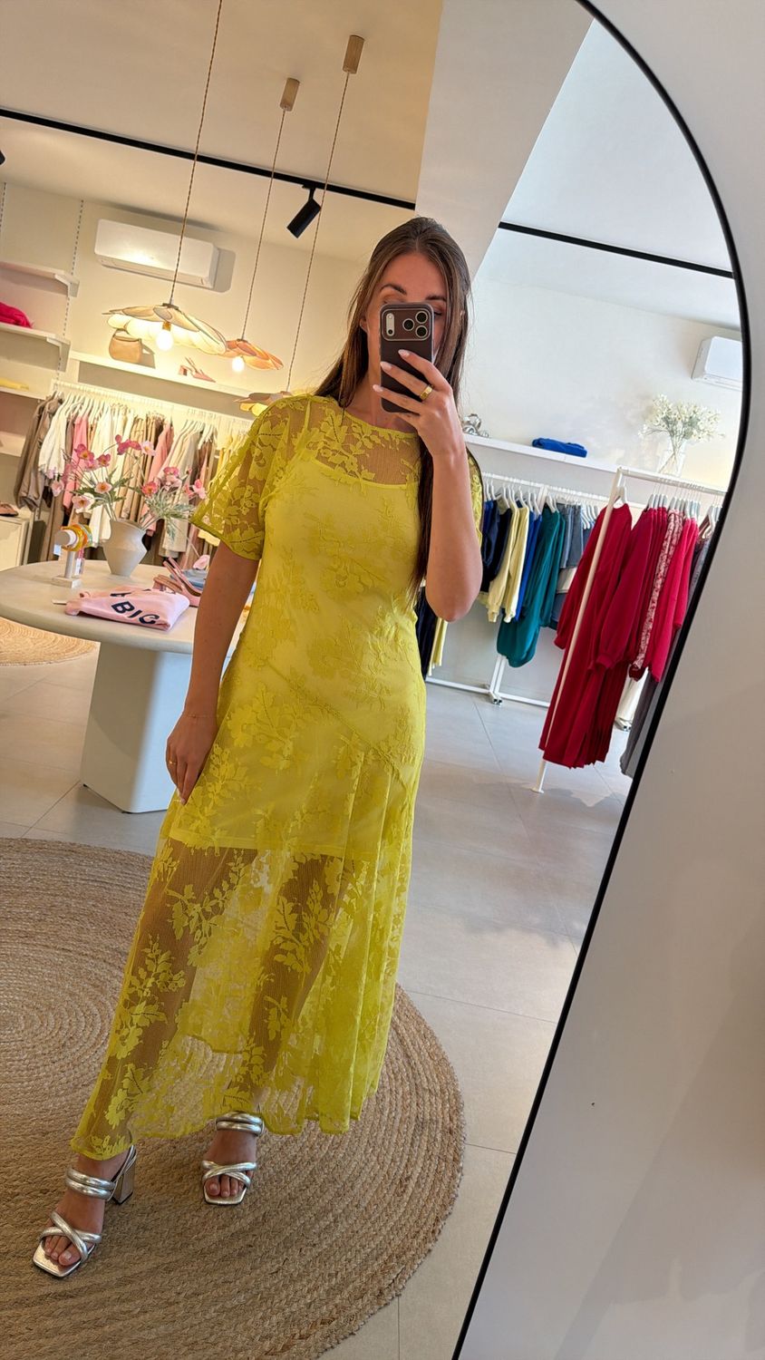 Lace Dress Lacilla Apple Green