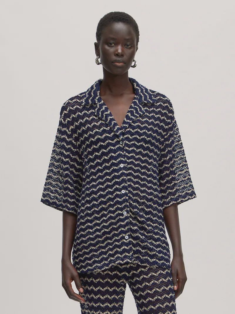 Shirt Karlotta Marine-Cream