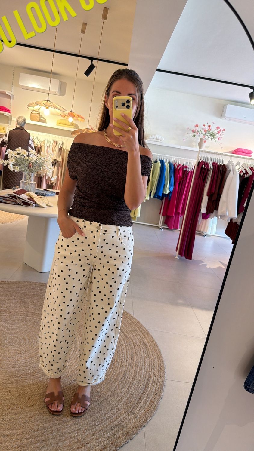 Barrel Jeans Mini Polkadots