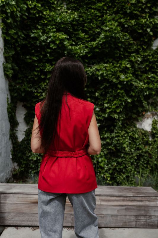 Sleeveless Vest Jasmijn Red