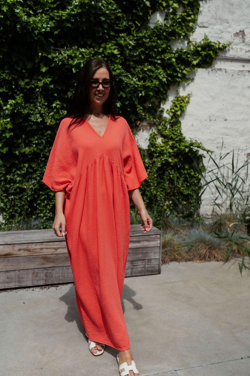 Maxi Tetra Dress Coral