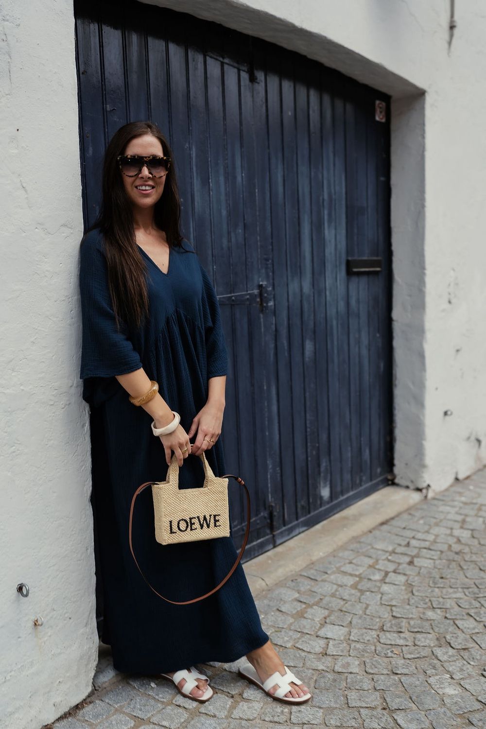 Maxi Tetra Dress Navy