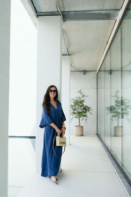 Maxi Tetra Dress Marine