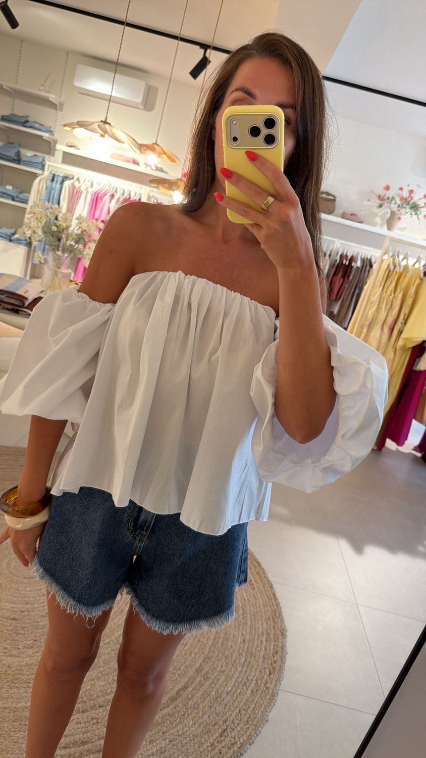 Off Shoulder Blouse Sophia White