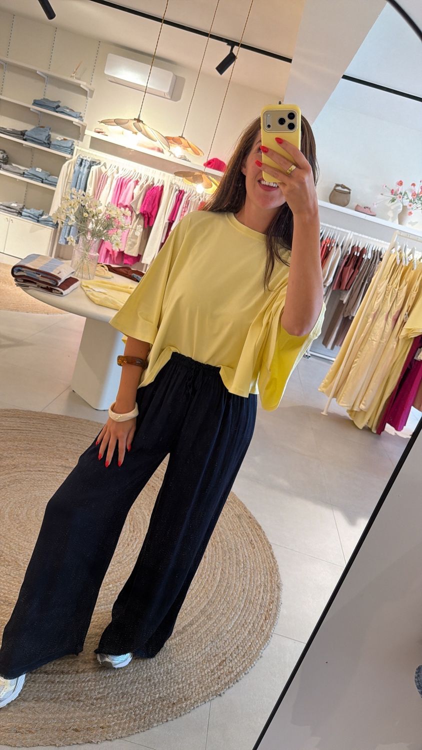 Satin Pants Vienna Navy