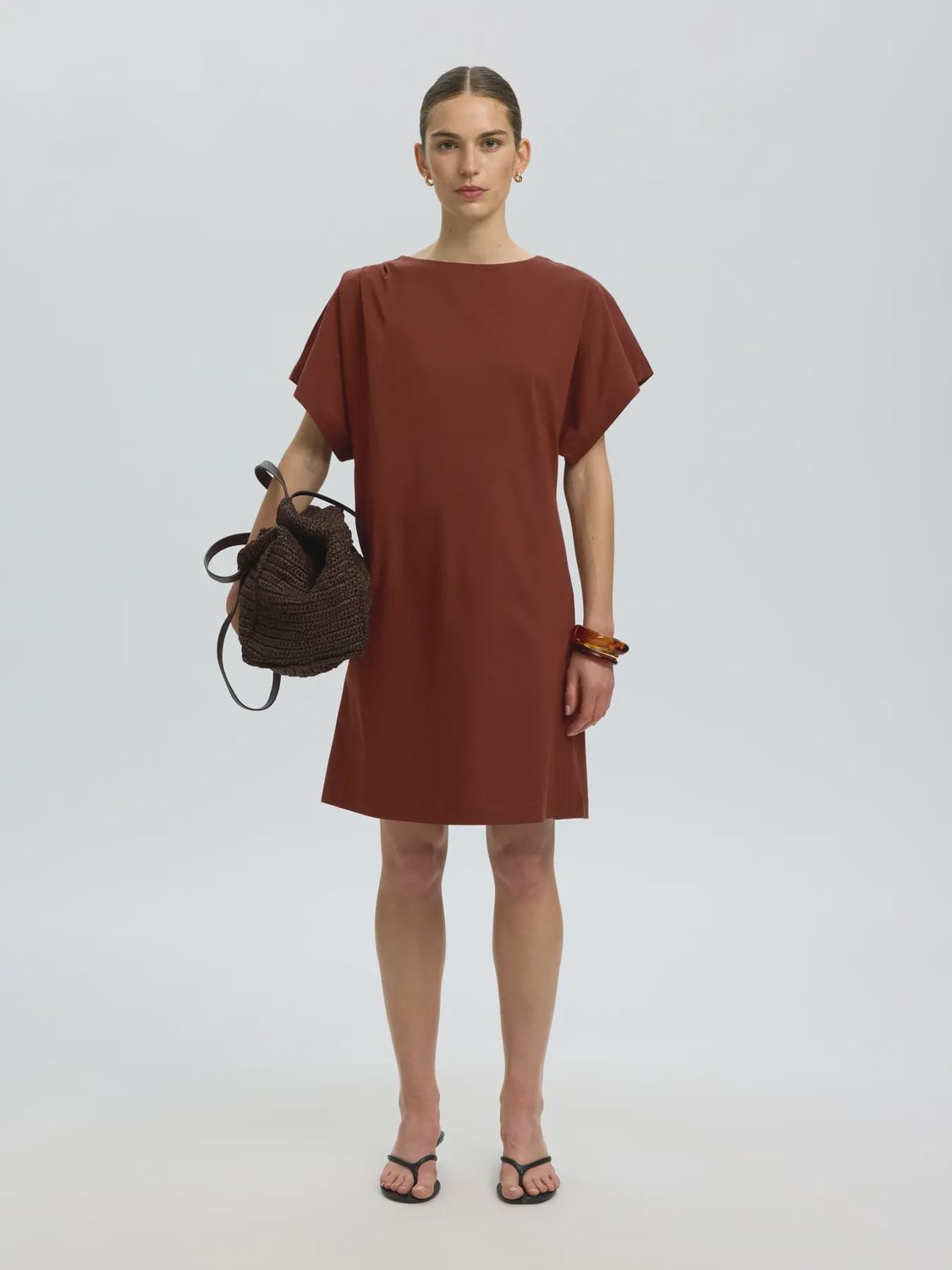 Short Dress Calli Cherry Mahogany
