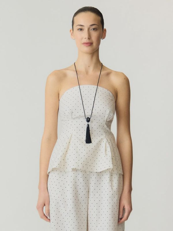Corsage Top Dotly Star White