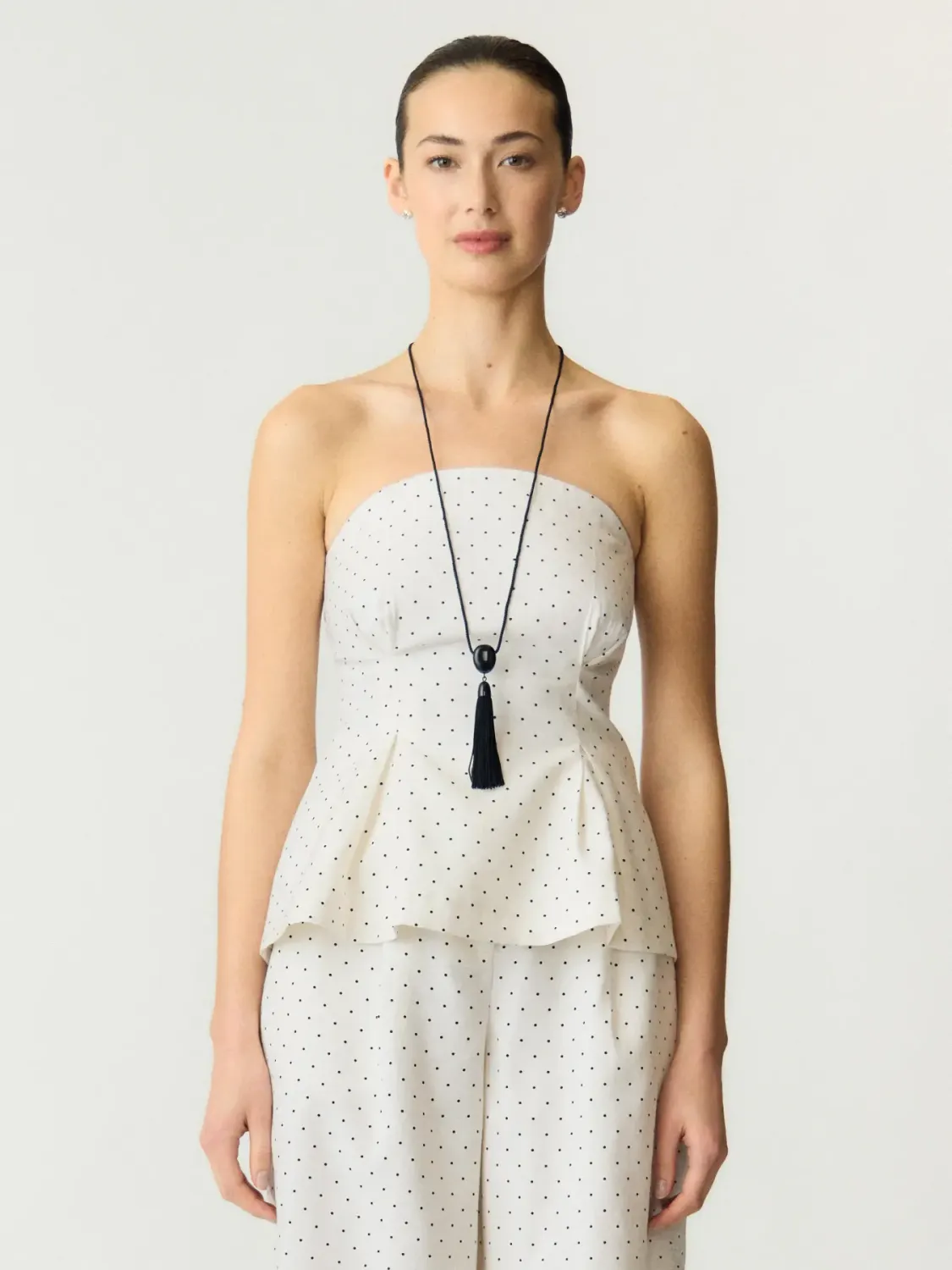 Corsage Top Dotly Star White