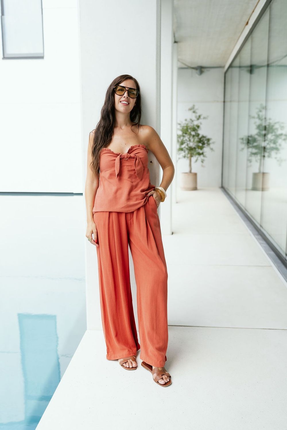 Strapless Top Norah Copper Red