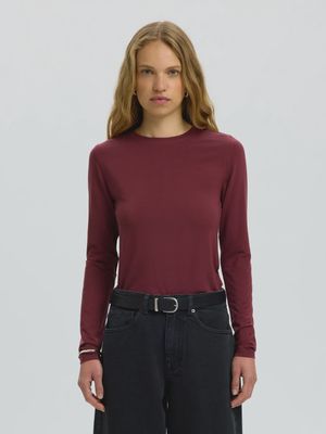 O - Neck Top LS  Manja Tawny Port