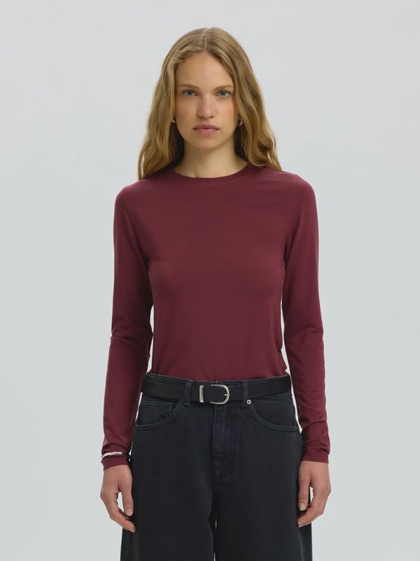 O - Neck Top LS  Manja Tawny Port