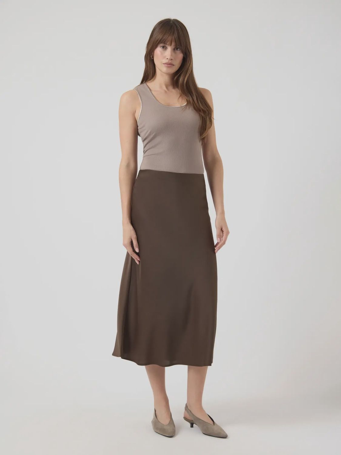 Midi Skirt Pella Chocolate Brown