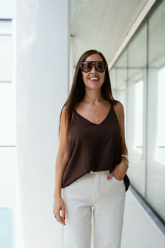 Strap Top Zita Brown