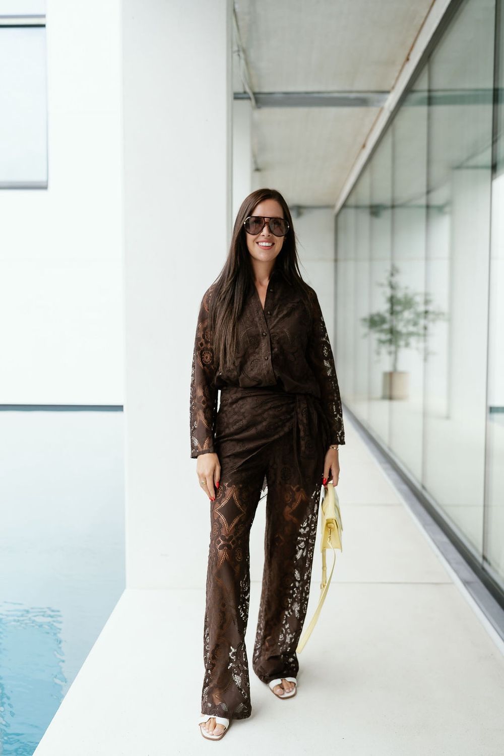 Scarf Lace Pants Almi Coffee Bean
