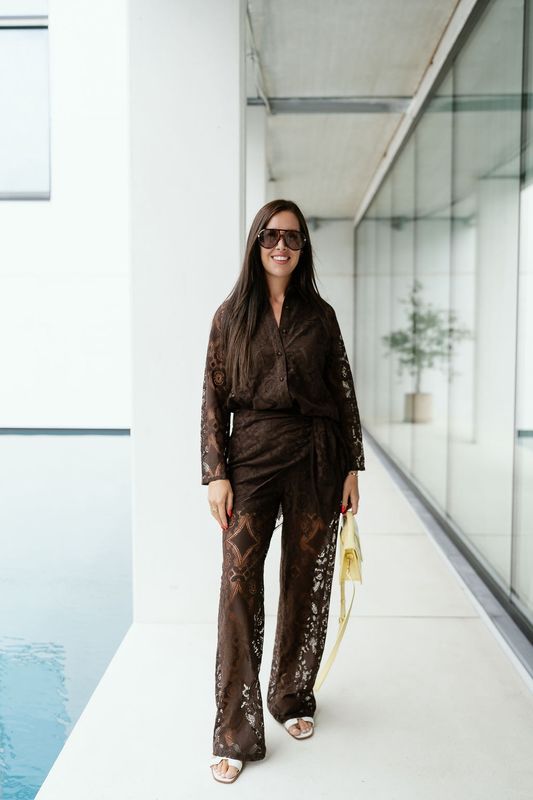 Scarf Lace Pants Almi Coffee Bean