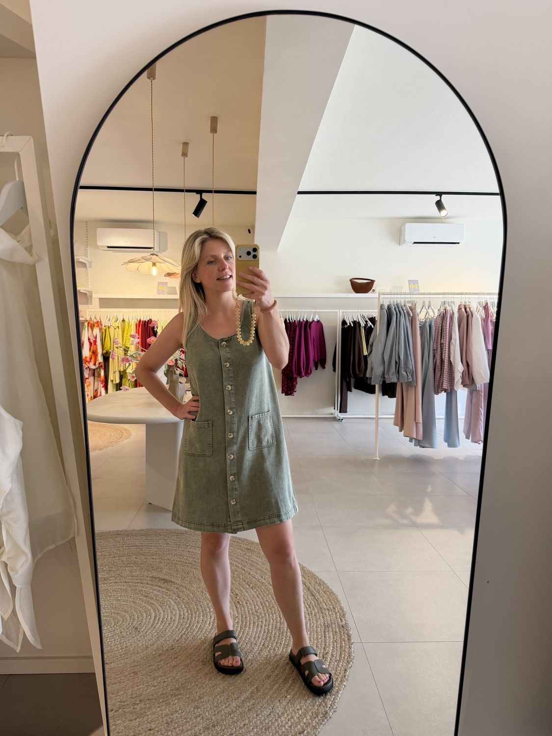 Soft Denim Dress Ziva Khaki
