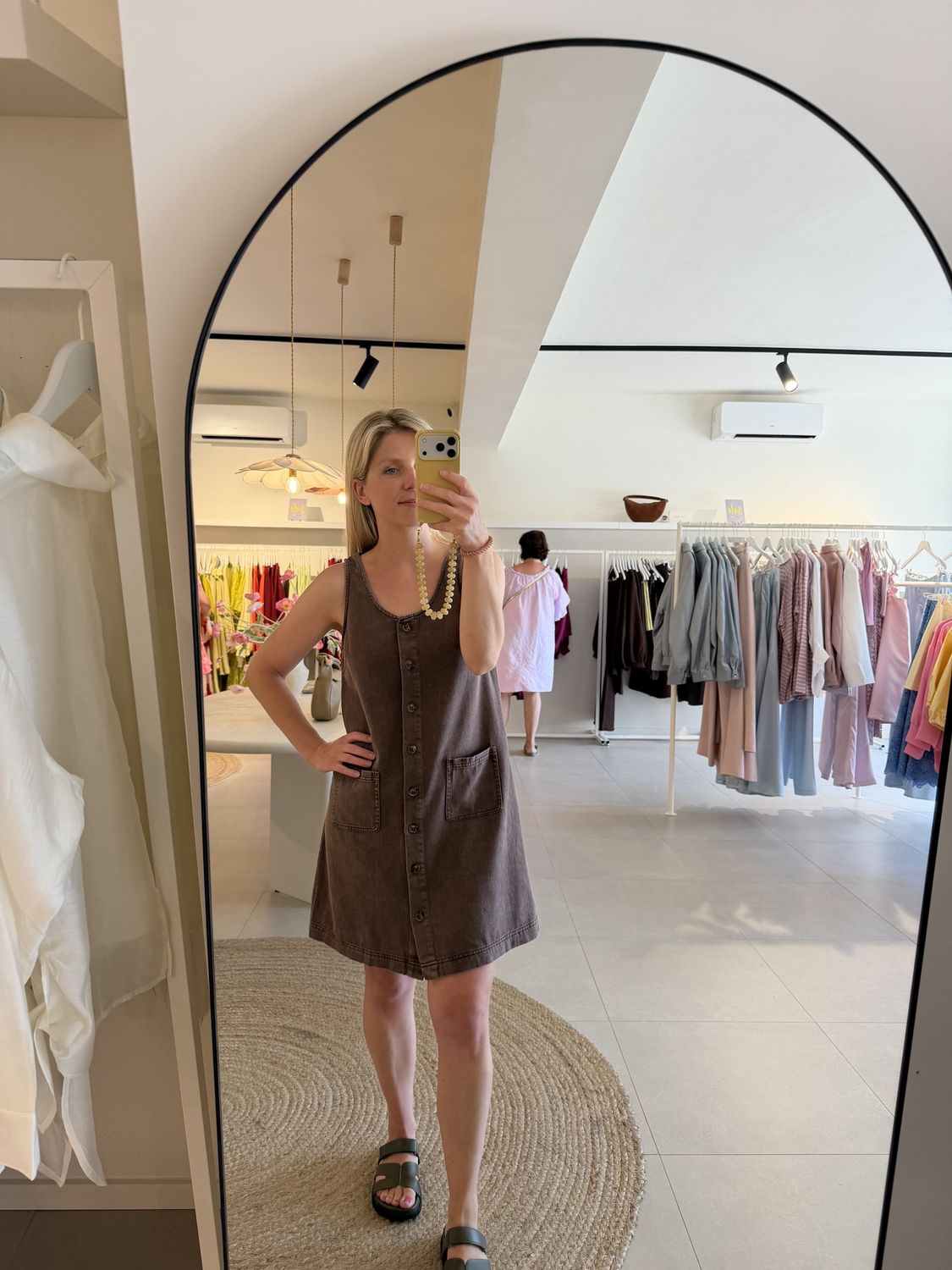 Soft Denim Dress Ziva Brown