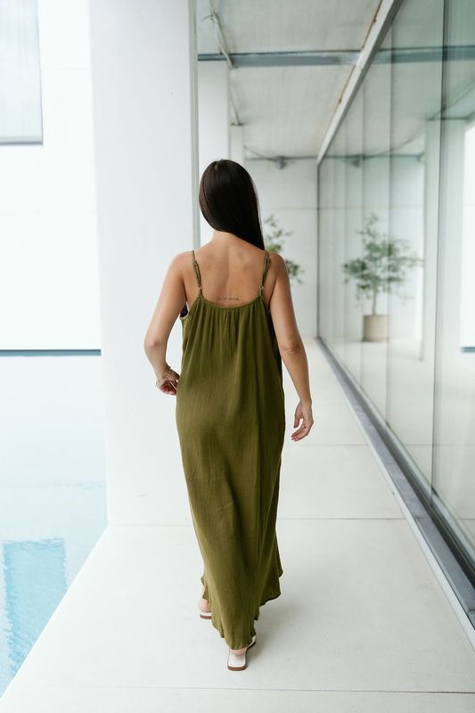 Long Dress Femke Khaki