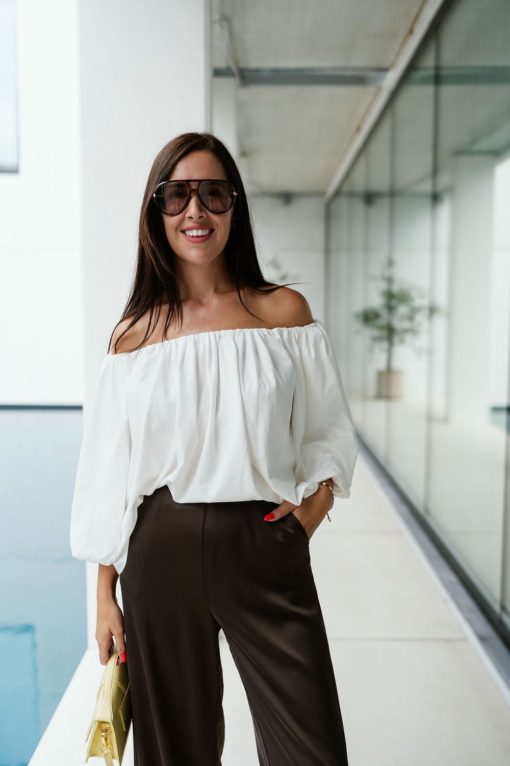 Off Shoulder Top Babette White