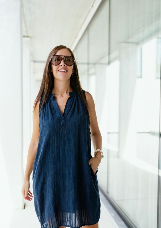 Dress Elle Navy