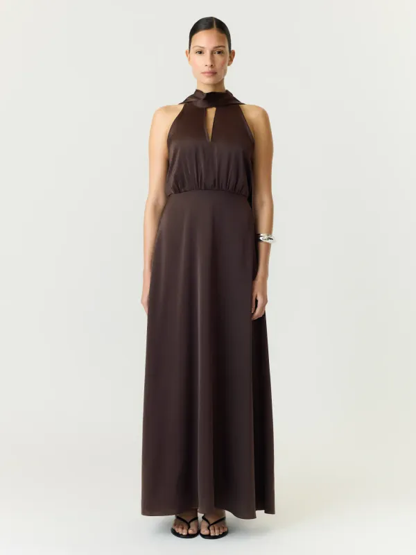 Maxi Dress Thea Coffee Bean