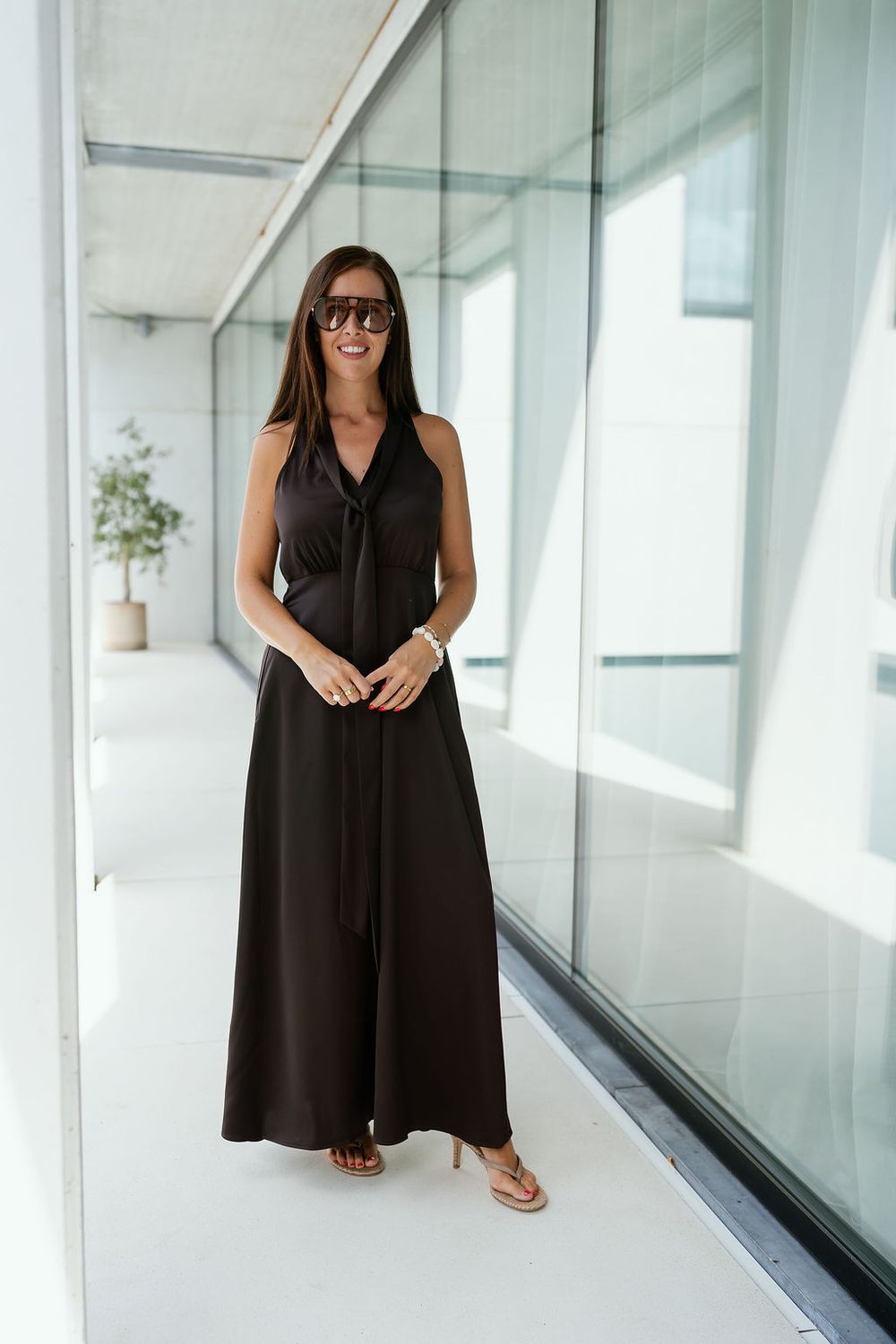 Maxi Dress Thea Coffee Bean