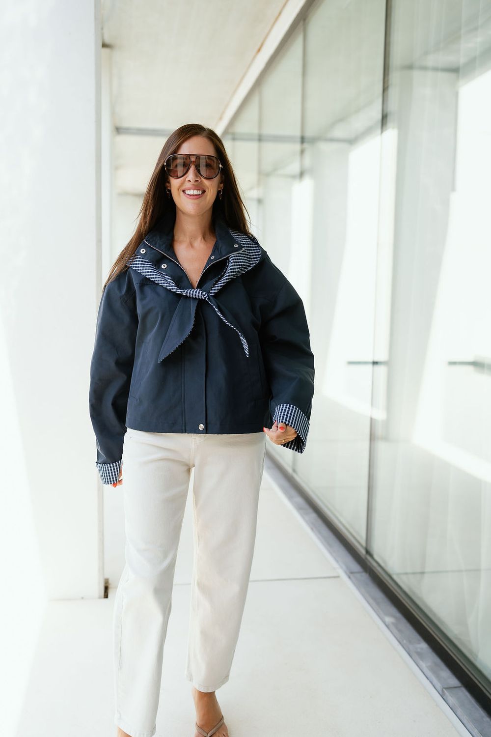 Hood Jacket Anca Navy Blazer